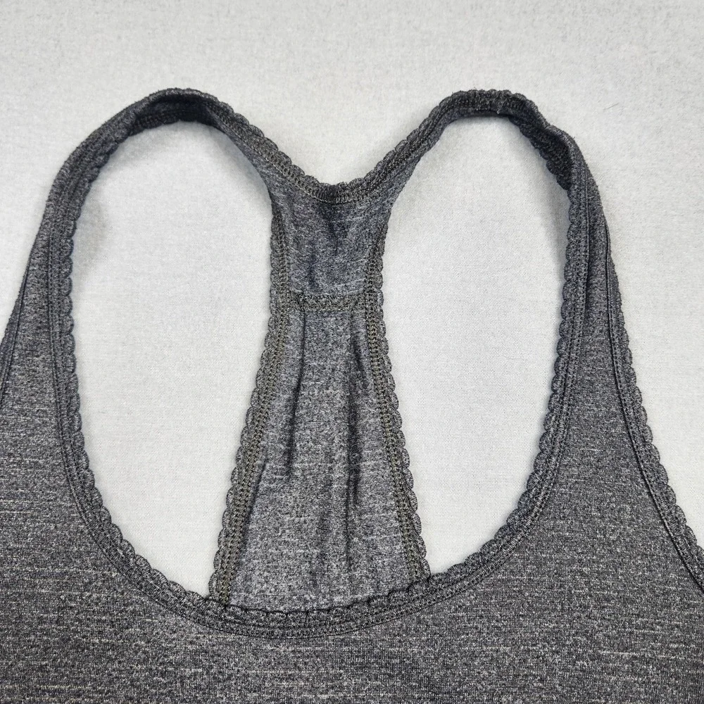 Lululemon 105F Singlet Tank‎ Top Womens 6 Grey Racerback Yoga Running Gym